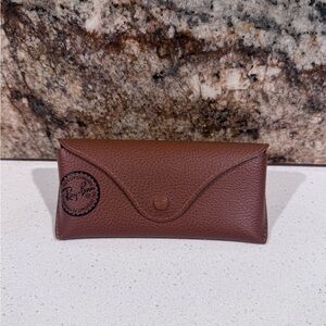 Ray-Ban Chestnut Leather Eyewear Case